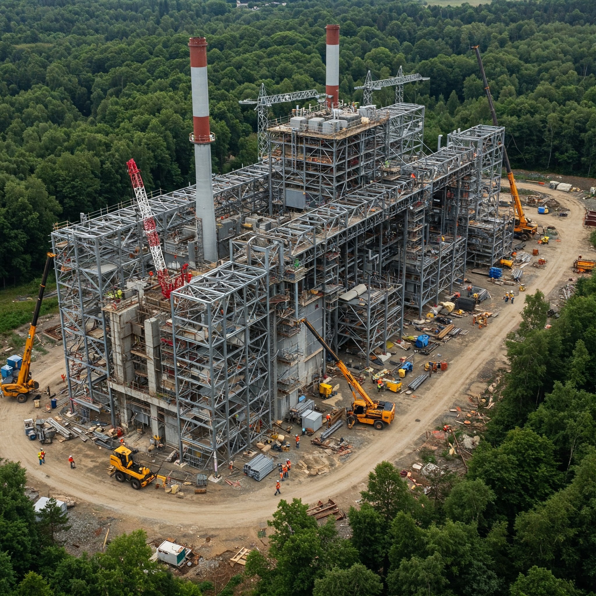 Modern Industrial Facility and Steel Structure Construction